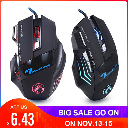 Ergonomic Wired Gaming Mouse 7 Button